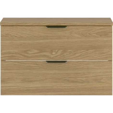 Meuble sous-vasque 80cm plan de toilette Astrid Bois (1/5)
