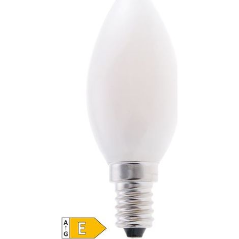 Lampadina LED candela filamento vetro 4W E14 3000K (1/2)