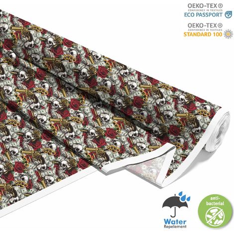 TESSUTI DECORATIVI PER ESTERNI OXFORD - Motivo Dollar Skull 3 I DX700 (1/5)