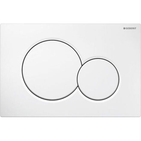 Plaque de commande WC GEBERIT Sigma01 blanc-alpin – Matériau plastique – Dimensions 246 x 164 mm – Force d'activation 20 N (1/3)