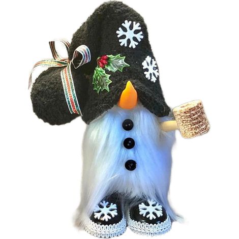 Gnomo de peluche imaginativo – gnomo decorativo de otoño – 38 cm – fieltro y piel sintética – relleno ecológico – 120 g – 1 unidad (1/5)