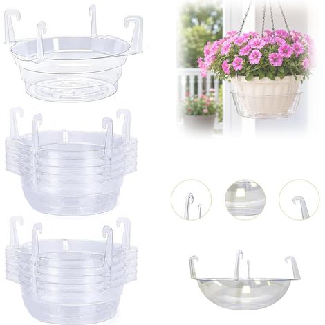 Récupérateur d'eau générique pour panier suspendu, soucoupe et bac de récupération (1/5)