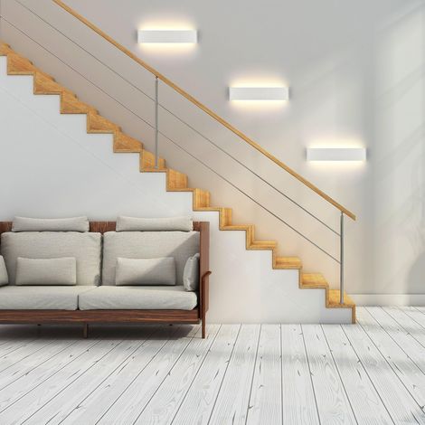 ZOLGINAH 4 Pack Applique Murale LED 12W Lumineuse 31cm Appliques Murales Intérieure Applique Murale Moderne Lampe Murale Interieur Hall d'entrée Escaliers Hôtels Lumières, Lumière Blanche Chaude (1/5)