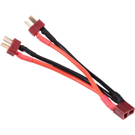 Connecteur adaptateur parallèle batterie Lipo RC T-Plug 1 femelle vers 2 mâles 14AWG (1/5)