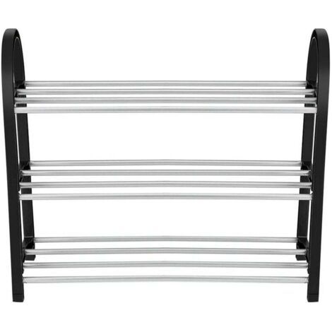 Jeffergarden Hongzer Range-Chaussures, étagère à Chaussures Debout en Plastique + métal en métal Bricolage étagère de Rangement pour la Maison Organisateur(3 Niveaux) (1/4)