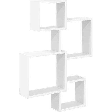 Étagères Cube Murales Montage mural Blanc 64 x 13,5 x 91,5 cm vidaXL (1/5)
