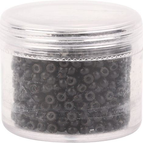 1000 pièces bagues micro-liaisons silicone 3mm x 2mm marron foncé pour extension capillaire, perles de coiffure (1/5)