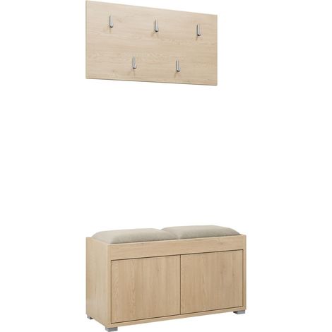 Conjunto para recibidor Comfivo Tutela, Manila 02, 0x0x0cm, Aglomerado laminado, Tapiz, Montada en la pared, Colocada