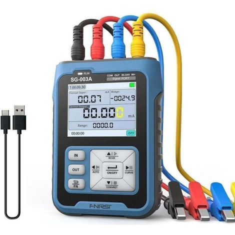 Generatore di segnale 0-10V 4-20mA – Schermo LCD TFT da 2,4" – Uscita PWM programmabile – Precisione dello 0,1% – Batteria al litio da 3000 mAh - 4-20 mAh (1/4)