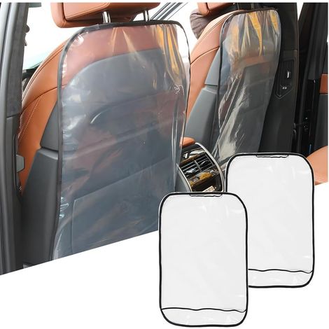 2 Pièces Protection De Siège Arrière Voiture, Protecteur Siège Arrière Tapis Coup Pied Voiture, Protecteur Siège Arrière Voiture Enfant, Housse Auto Seat Protector Automobiles(Garniture Noire) (1/5)