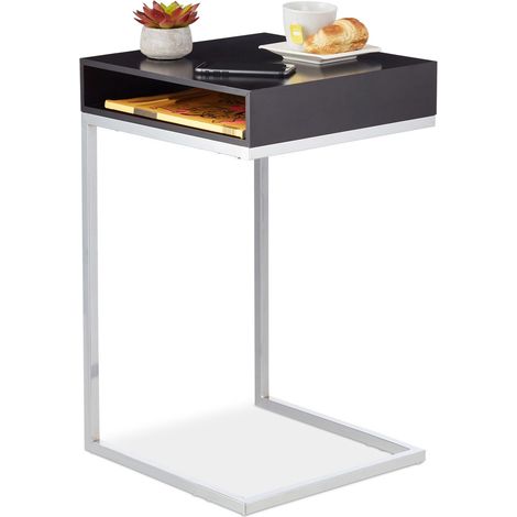 Mesa auxiliar con patas de metal