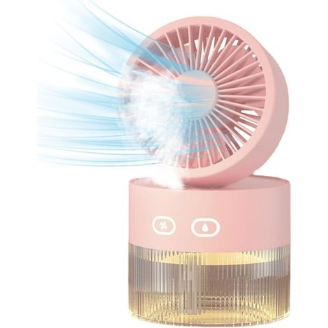 ®Rising FF Ventilateur de bureau, portable, pliable, rechargeable, brumisateur à trois vitesses (1/5)
