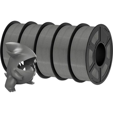Filamento para impresora 3D, 1,75 mm de diámetro, resistente y duradero, PLA Meta Grey. (1/2)