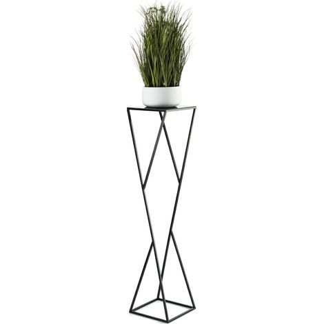 Moderner LOFT schwarzer Blumenständer 100 cm