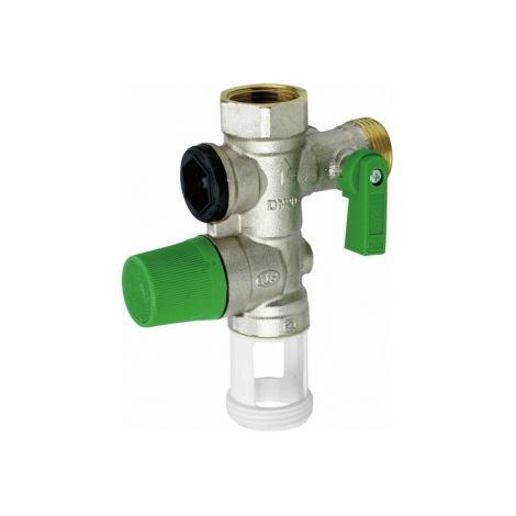 Watts – Groupe de sécurité droit – Laiton – Revêtement PTFE – Filetage plomberie 3/4' – Recommandé pour eau calcaire