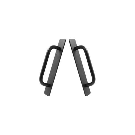 2 maniglie autoadesive per mobili, adesivi per maniglie di porte scorrevoli, maniglia nera per porta scorrevole, maniglie adesive per porte e finestre, armadi, cassetti - Crezuo