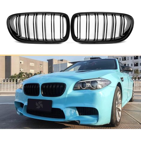 F10 Grille De Calandre Calandre De Voiture Grilles avant pour 5 Série F10 F11 2010-2017 noir brillant double lattes (1/5)