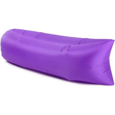 Canapé gonflable pliable d'extérieur, lit de camp, fauteuil de plage imperméable et ultraléger, idéal pour le camping et les voyages. (1/5)