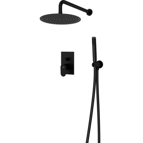 Presto nine Conjunto ducha monomando mezclador empotrable 2 vías Nine negro (1/2)