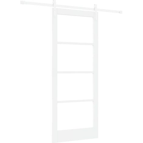 Maison Exclusive - Schiebetür ORKDAL Weiß 83 x 202 cm Massivholz