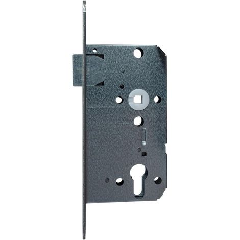 serrure à encastrer pour cylindre profilé serrure à cylindre à pêne 2 tours coffre de 55 mm DIN droite platine arrondie - largeur 24 mm (1/3)