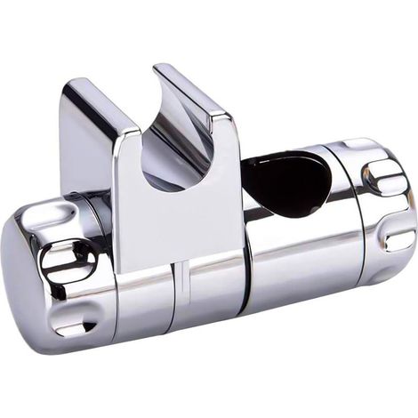 Supporto per doccetta sostituibile, supporto per soffione doccia, morsetto regolabile per soffione doccia per bagno, compatibile con aste doccia da 25 mm e soffioni doccia da 19-22 mm, ABS cromato (1/5)