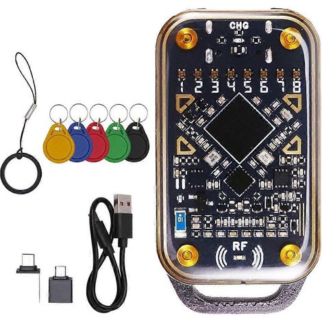 Émulateur de carte à puce Chameleon Ultra + porte-clés RFID avec lecteur de puce RFID 5xUID, décodage de cartes 125 kHz 13,56 MHz, duplicateur NFC (1/5)