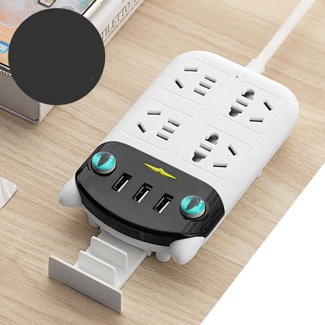 Prise USB Multifonction avec Ports de Recharge Rapide ABS Ignifuge pour Maison Bureau, 220V Fiche CN (1/5)
