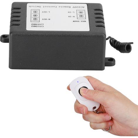 Télécommande sans fil miniature à bouton unique en plastique pour éclairage domestique et appareils électriques. (1/5)