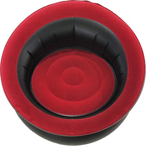 Canapé gonflable Zyyini, fauteuil-canapé gonflable doux et confortable pour salon, chambre, coin lecture, bureau, balcon ou voyage (rouge) (1/5)