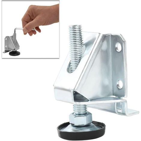 Lot de 4 pieds de meubles réglables M10 Pieds de meubles robustes avec écrous de sécurité pour tables, étagères, armoires (1/3)