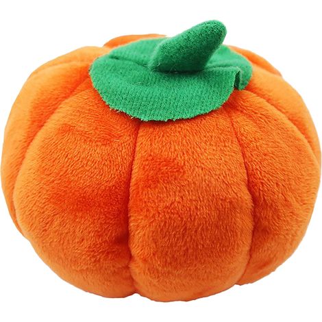 Jouet en peluche pour chien en forme de citrouille, mignon, grinçant, résistant aux morsures, pour le meulage des dents, soulage l'ennui (1/5)