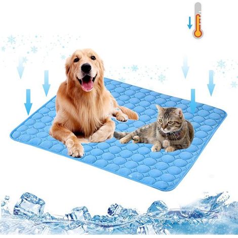 Tapis Rafraîchissant Coussin Confortable Et Souple En Bleu-Grande Matelas 70X55Cm[CA33] (1/5)