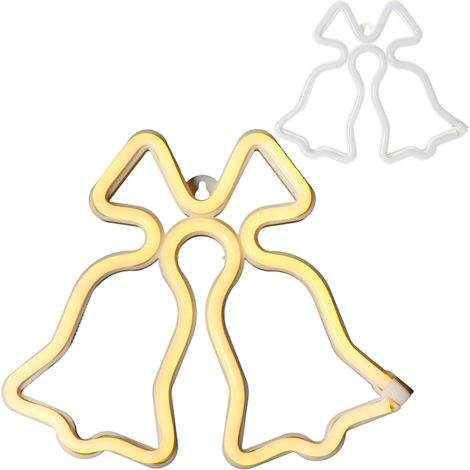 Decorazione natalizia a LED - campanelle al neon 23 cm (1/5)