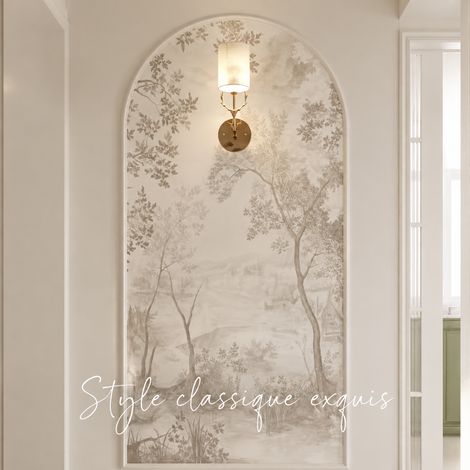 Papier peint mural jungle rétro toile de peinture sans raccord salon chambre hôtel 150 × 10 × 10 cm – Livraison gratuite (1/5)