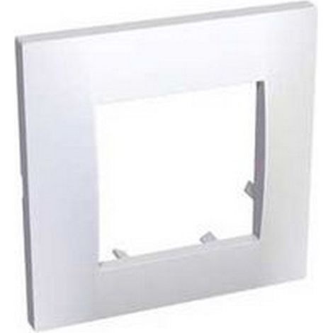 Schneider Electric – Plaque Schneider ALB45650 – Altira – Blanc 1 poste 80 x 80 mm – Finition satinée – Fixation à pression 4 points