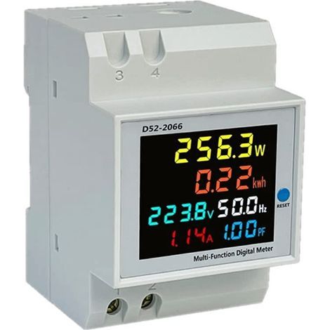 Contatore elettrico, 40-300 V, 100 A, LED, bianco (1/5)