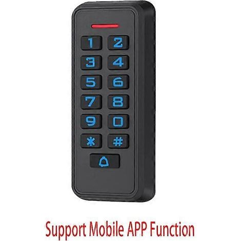 Clavier étanche K33 125 kHz pour contrôle d'accès par carte, rétroéclairage, lecteur de cartes autonome WG26, compatible avec application mobile. (1/5)