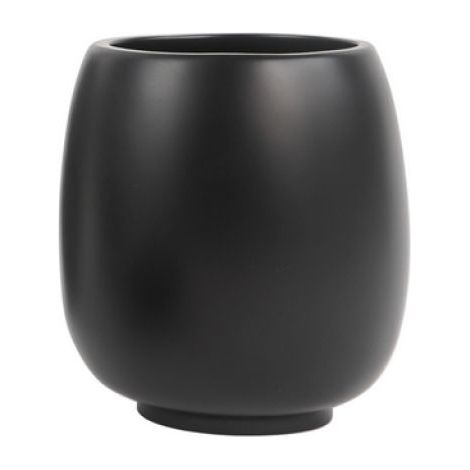 PORTA SPAZZOLINI AFRA Nero Opaco D.10 x h. 11,5 cm