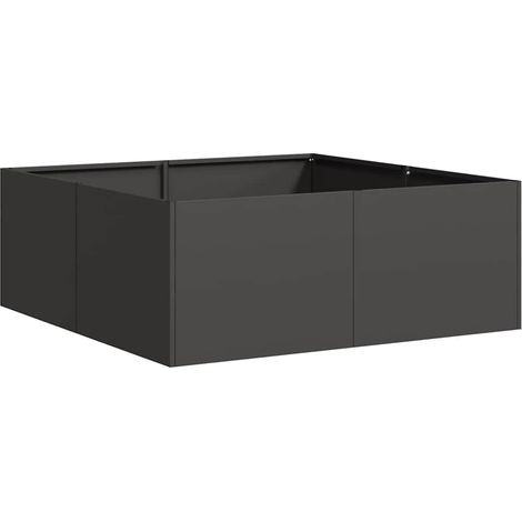 Maison Exclusive - Fioriera Nera 80x80x30 cm in Acciaio