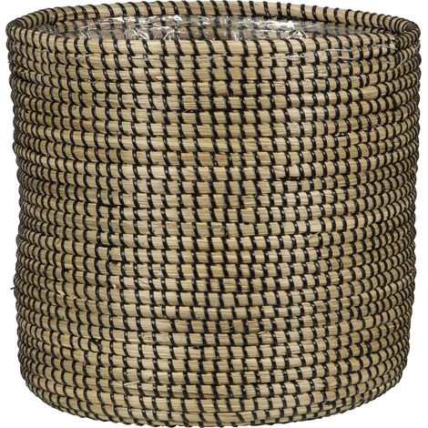 Scheurich Seagrass 24. vase en osier/pot de plantes en osier/pot en osier en Seagrass couleur : Black. 24 cm de diamètre. 22.5 cm de hauteur. 10.6 l vol. (1/5)