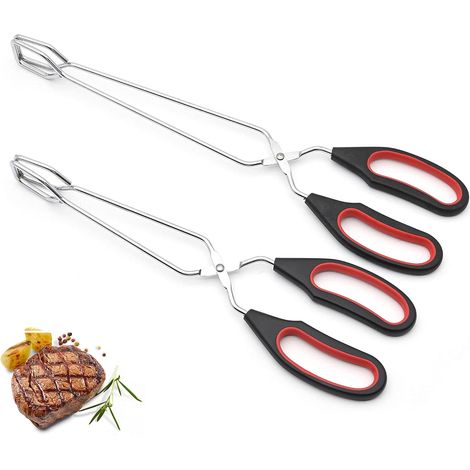 Pinzas para barbacoa de 9" y 11", pinzas para cocinar, pinzas para alimentos (1/5)