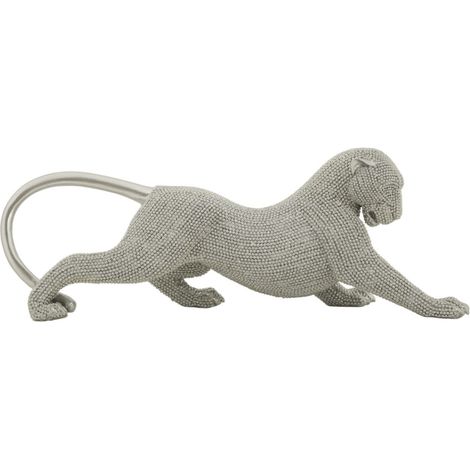 Statuette Déco Panthère "Sparky" 32cm Argent