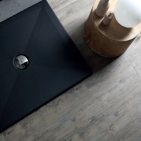 Piatto Doccia 70x120xh3 cm Colore Nero - In Acrilico Rettangolare (1/5)
