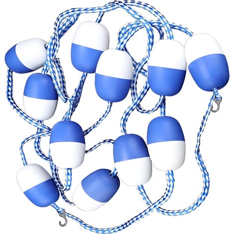 Corde de Séparation de Sécurité de 5 M pour Piscine, Séparateur de Sécurité À Cordon Flottant pour Piscine Avec Flotteurs et Crochets pour Diviser Les Zones Dangereuses Ou Les Couloirs de Nage (1/5)