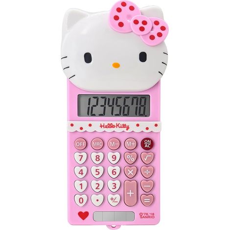 Mini calculatrice mignonne pour enfants, étudiants et enseignants - Écran LCD 8 chiffres, format 15 x 6,6 cm, design cartoon, idéale pour l'école et le bureau - Rose (1/5)