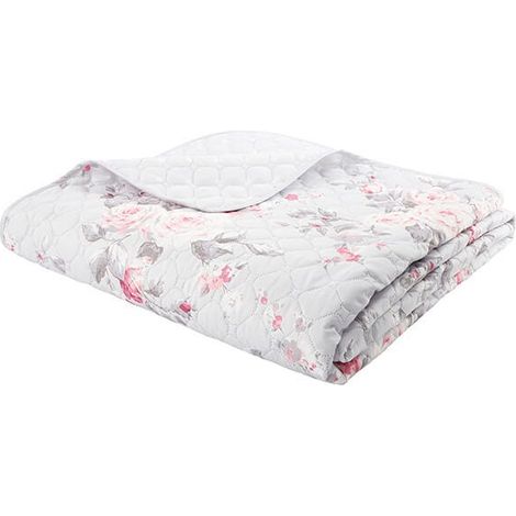 Catherine Lansfield Canterbury Bedspread - Grey - 240 x 260cm (1/2)