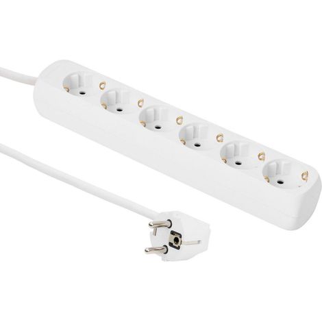 Prolunga MicroConnect Schuko a 6 prese 5M bianca V-FTP6A005R-SLIM, GRU0065WA
