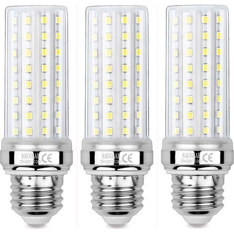 Confezione da 3 lampadine LED a mais Enowelir da 20W, equivalenti a lampadine a incandescenza da 150W, 2300LM, luce bianca neutra 4000K, attacco E27 Edison. (1/4)
