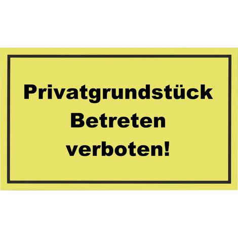 Conmetall Hinweisschild Privatgrundstück 200 x 300 mm Warnschilder